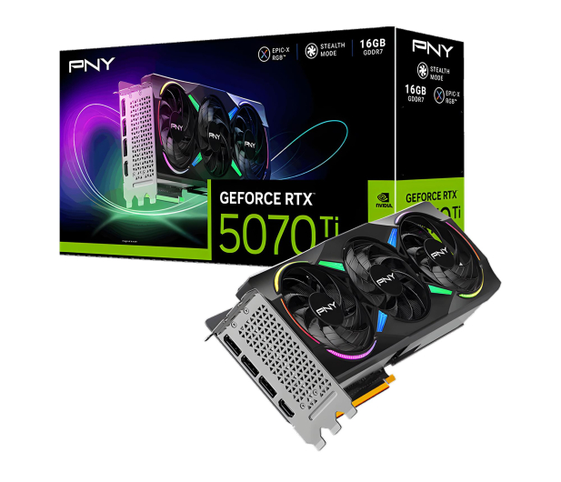 PNY GeForce RTX 5070 Ti ARGB OC 16GB GDDR7 DLSS5 - 1320564 - zdjęcie